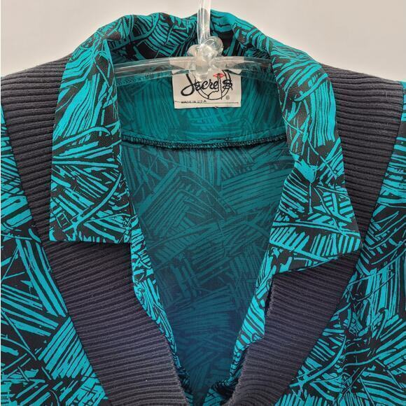 Secrets Vintage Geometric  V-neck Sweatshirt Shirt Pleated‎ Maxi 2 Piece Outfit - Picture 10 of 16